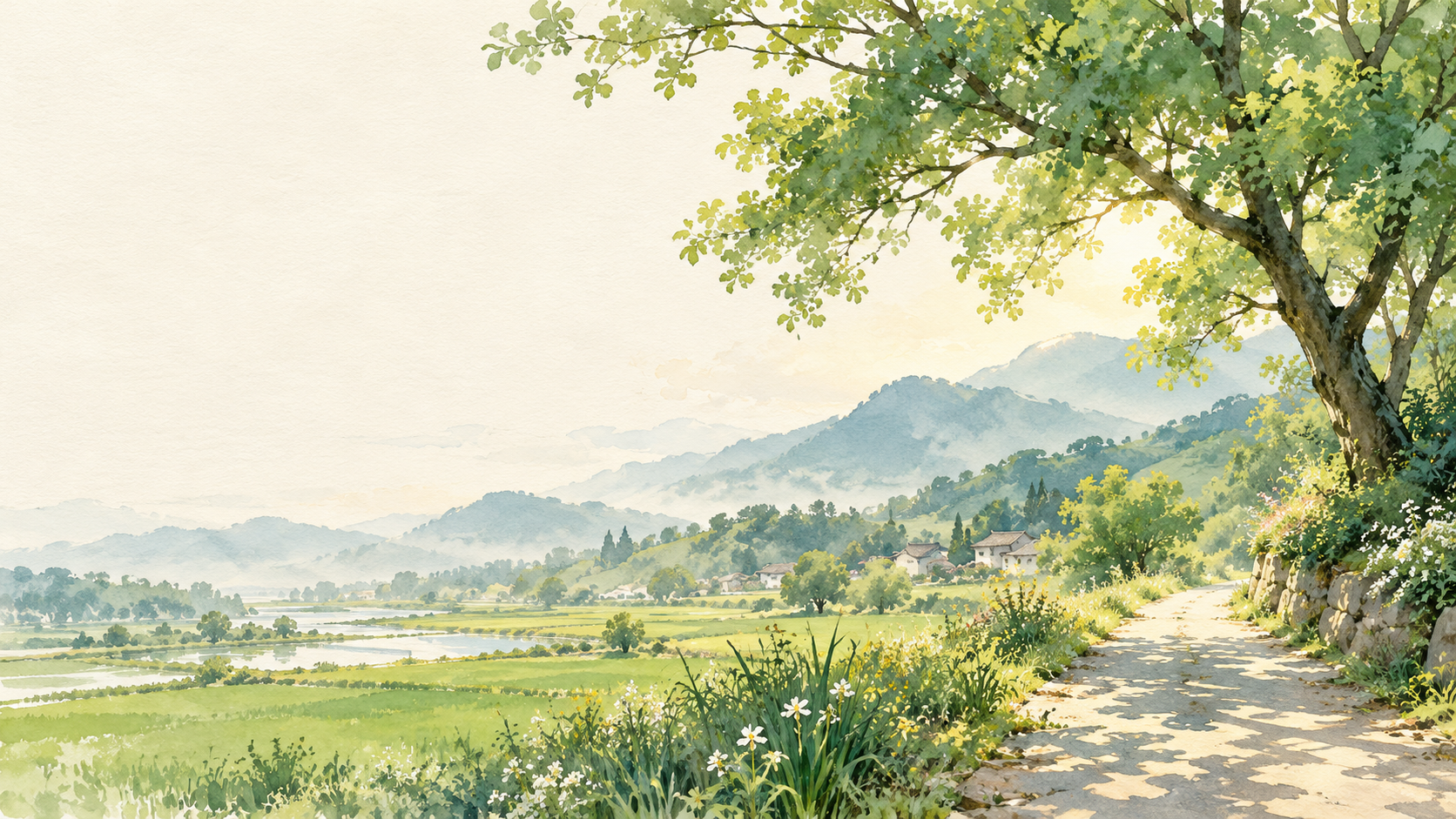 立夏意境插画