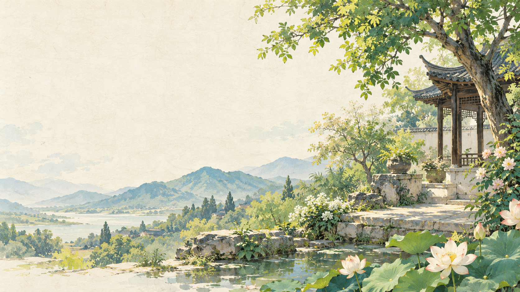 夏至意境插画