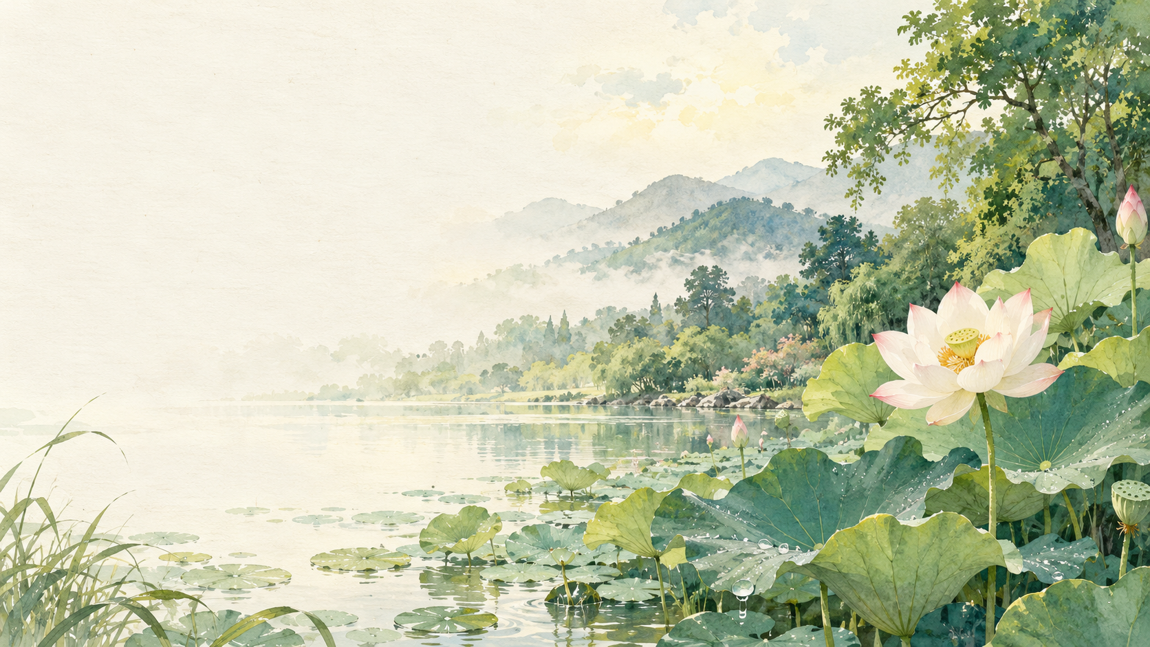 小暑意境插画