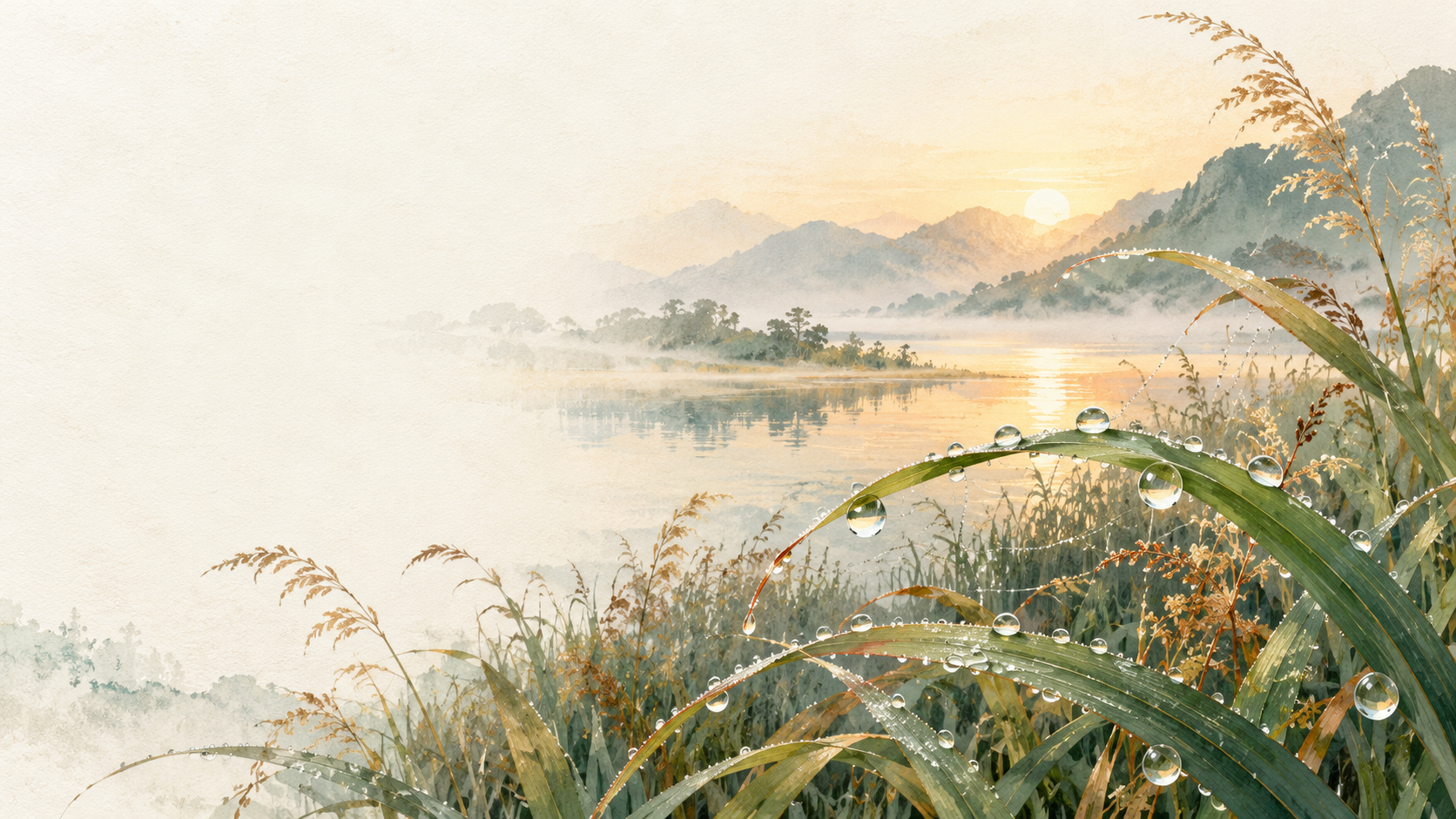 白露意境插画